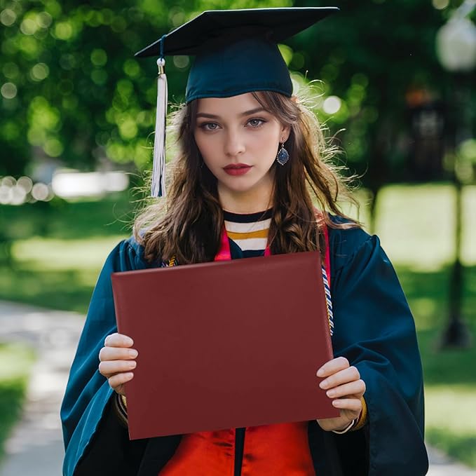 Diploma Cover 8.5” x11” Diploma Holder of Graduation Leatherette Padded Certificate（Tent Style
