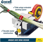 Excell ET-63521 TriCore Vegetable Wrappers Tape Dispenser: Fits 1", 3", and 3.5" cores for Flexible Tape use. Perfect for Packaging Groceries, Fruits, and Candy. Rust-Proof Blade ensures Durability.