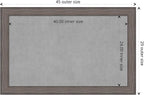 Amanti Art Grey Framed Magnetic Board 29x45 Large Vision Board for use with Magnets, 100% Metal Sheet to Display Items as Office Decor or for Home Organization in mudroom, Kitchen or Kids Room