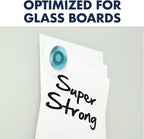 Quartet Strong Magnets, Glass Whiteboard, Dry Erase Board, Large, Assorted Colors, 6 Pack (85392)