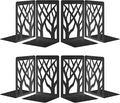 MSDADA Bookends, Book Ends for Shelves, Bookends for Office, Book Ends for Heavy Books, Book Shelf Holder Stand Home Decorative，Metal Bookend Supports, Book Stoppers, Black(4 Pairs)