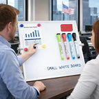 MXG Magnetic White Board Dry Erase, 10x14 Inch Double Sided Small Whiteboard with Stand, Includes 4 Markers, 4 Magnets & Eraser, Portable White Board for Desktop,Wall,Office,&Classroom