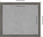 Amanti Art Grey Framed Magnetic Board 23x27 Medium Vision Board for use with Magnets, 100% Metal Sheet to Display Items as Office Decor or for Home Organization in mudroom, Kitchen or Kids Room