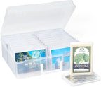 Lifewit 4x6 Photo Storage Box, 20 pcs Inner Photo Case with Lids, Clear Photo Organizers with 1 Sheet Label Sticker, Plastic Craft Storage Box for Seeds Sticker Cards Pictures Stamps Office Supplies