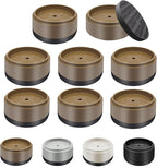 Furniture Risers Bed Risers Heavy Duty 1 inch, 2 inch, 3 inch, 4 inch Round Adjustable Bed Lifts Riser for Desk Legs Table Couch Sofa Chair Refrigerator Washing Machine (1 Inch, Brown, 8 Pack )