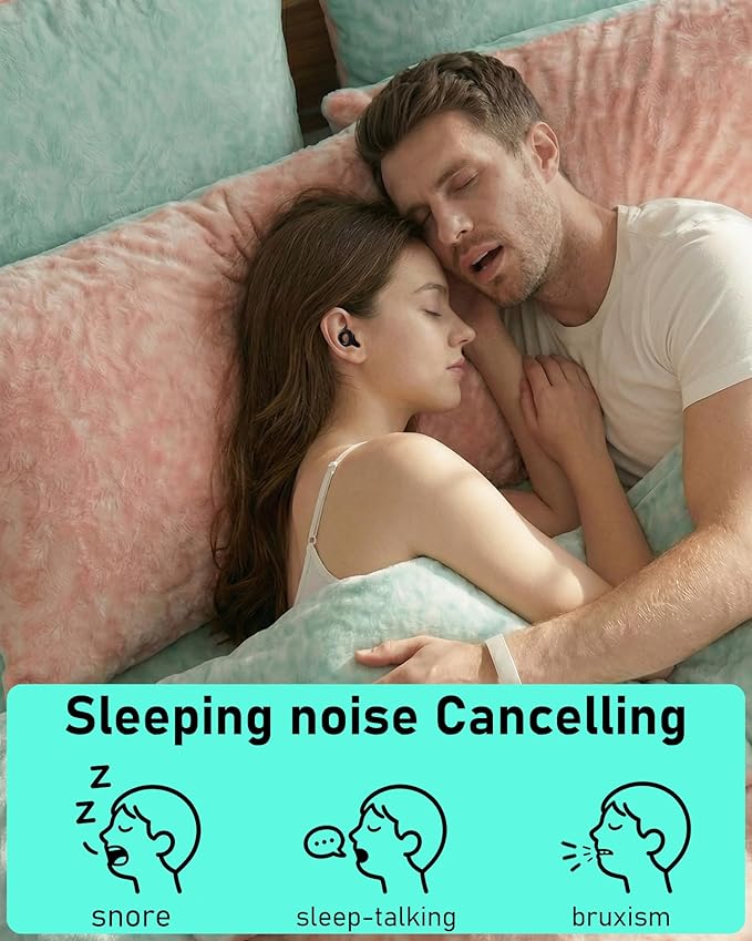 Clicar Ear Plugs for Sleeping,30dB Noise Cancelling Earbuds,Concert Ear Plugs for Swimming,Snoring,Sider Sleepers Airplane,Silicone Ear Plugs for Noise Reduction,Side Sleepers Invisible Earbuds