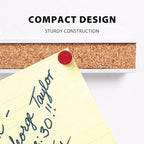 Corksidol Bulletin Bar Strip, Cork Board, Cork Strips, 24" x 1", Classroom, Office, Walls, Cubicle, Aluminum Frame,10 Pack, Silver