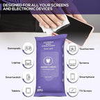 Swanky Cables Screen Cleaner Wipes: Electronic Wipes for Screens - Computer Screen Wipes for Lens, Phone, Tv Screen and Monitor Cleaning - Tech Wipes & Microfiber Cloth (Soft Wipes, 90 Count)
