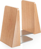DRELIFAM Red Oak Book Ends Heavy Duty Handmade Book Ends for Shelves Decorative Bookends to Hold Heavy Books (Red Oak Small)