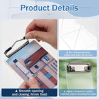 AceOrbit 4 Pcs Monitor Memo Boards for Computer, Acrylic Multifunction Screen Message Reminder, Transparent Computer Sticky Note Holder, Creative Office Desk Accessories for Desktop Home