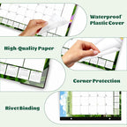 DIBAOLU Desk Calendar 2026,Large Desk Calendar 2026-2027 22x17,18 Month,January 2026 to June 2027,Suitable For Home, School Or Office, Monthly Planning Calendar,With Plastic Cover
