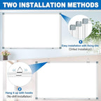 Max-officoo White Board Dry Erase Whiteboard for Wall 72" x 48" Aluminum Presentation Magnetic Whiteboards with 4 Hooks, 12 Magnets, 3 Markers & 1 Eraser