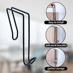 LIGHUFEIC 5 Pack Wire Cubicle Hook,Cubicle Accessories Wall Hangers for Clothing Mirrors, Pictures, Hats, and Bags in Office Cubicles Panels Cubicle Hooks(Black)
