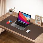Boutilon Leather Desk Pad Protector,Non-Slip Mouse Pad,Laptop Desk Pad,Office Mouse Mat,Waterproof Leather Desk Blotter,Desk Writing Pad for Office and Home (S-Coffee,24"x 14")