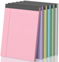 6 Pack Legal Pads 8.5 X11, College Ruled Notebook, 300 Sheets Colored Note Pad, Writing Pads 8.5x11, Tear Off Notepad, Lined Paper, Notebook Paper for Office Home School, 50 Sheet/Pad
