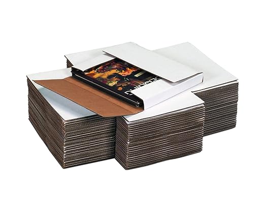 Tape Logic TLM1181 Easy-Fold Mailers, 11 1/8" x 8 5/8" x 1", White (Pack of 50)