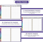 2026 Monthly Planner - Jan. 2026 - Dec. 2026, 12 Months Calendar/Planner 2026 with Faux Leather, 8.86" x 11.4", 15 Notes Pages, Strong Twin - Wire Binding, Pocket, Monthly Tabs, Perfect Organizer
