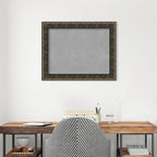 Amanti Art Black Framed Magnetic Board 23x29 Medium Vision Board for use with Magnets, 100% Metal Sheet to Display Items as Office Decor or for Home Organization in mudroom, Kitchen or Kids Room