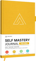 Draphy Self-Mastery Journal for Men - Gratitude and Productivity Journal for More Happiness, Positivity, Growth, Mindfulness, Self Care and Reflection - Guided Inspirational Journals for Men (Yellow)