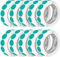 Perco Teal 1-Inch Perforated Circle Dot Sticker Labels — 10 Rolls, 10,000 Round Stickers — with Permanent Adhesive for Inventory Management, Color Coding, Garage Sales, Crafts—Made in USA