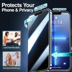 SMARTDEVIL 2 Pack for iPhone 13 Pro Max Privacy Screen Protector, Military Grade Shatterproof, 9H Hardness, Anti-Spy Tempered Glass, Fast & Easy Instlltion, Case Friendly