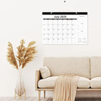 Desk Calendar 2026-12 Months Calendar from January 2026 to December 2026, 2026 Desk Calendar with Thick Paper, 12" x 17", Black
