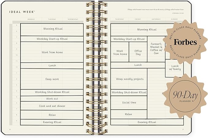 Full Focus Leather Coil Planner by Michael Hyatt - The #1 Daily Planner to Set Annual Goals, Increase Focus, Eliminate Overwhelm, and Achieve Your Biggest Goals - Hardcover (Eggplant)