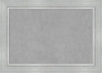 Amanti Art Silver Framed Magnetic Board 31x43 Large Vision Board for use with Magnets, 100% Metal Sheet to Display Items as Office Decor or for Home Organization in mudroom, Kitchen or Kids Room