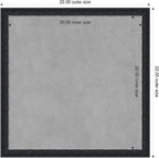 Amanti Art Black Framed Magnetic Board 22x22 Medium Vision Board for use with Magnets, 100% Metal Sheet to Display Items as Office Decor or for Home Organization in mudroom, Kitchen or Kids Room