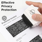 Miseyo Identity Theft Protection Roller Stamp Guard Your ID - White(3 Refill Ink Included)