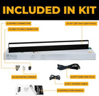 LED Under Cabinet Lighting Hardwired - 3CCT 40 Inch Black Finish - Undercabinet Lights for Kitchen - Linkable Undercounter Dimmable Plug in Light or Hard Wired - Under Counter Fixture Direct Wire