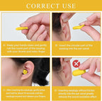 Lenicany 30Pair Soft Foam EarPlugs, 32dB Disposable Sound Blocking Noise Cancelling Ear Plugs for Concerts Loud Music/Shooting Guns/Work Construction, Hearing Safety Protection (Yellow)