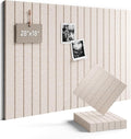Fluxynara Felt Bulletin Board Tiles -28"x18" with 40 Adhesive Tabs, Cork Board Alternative for Office Decor, Push Pin Board Wall Organizer 6-Pack (Oatmeal)