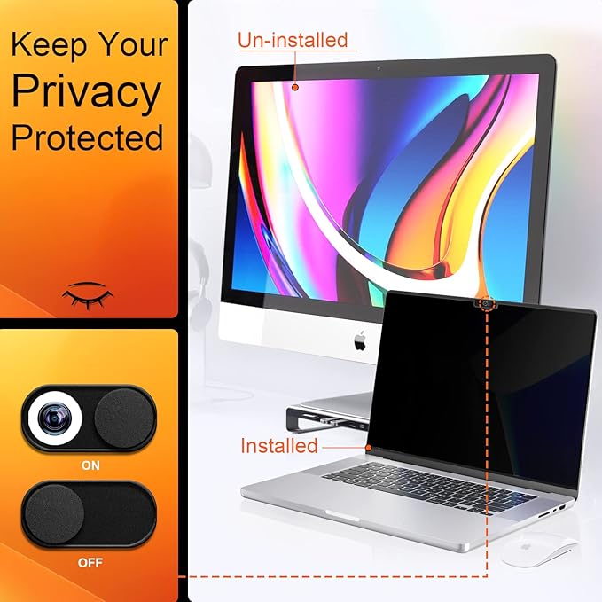 Privacy Screen for MacBook Pro 14 Inch 2021-2025 M5/ M4 /M4 Pro /M4 Max /M3 /M3 Pro /M3 Max /M2 Pro /M2 Max /M1 Pro /M1 Max, Magnetic Removable Anti Blue Light Glare Screen Protector