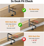 Housolution Under Desk Cable Management Tray, 36'' Longer Cord Management Under Desk, Premium Fabric Cable Storage Organizer, No Drilling Clamp/Screw Mount Cord Organization Tray for Office Home