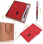 vfaejll A5 Lined Leather Journal Notebook,Hardcover Journal Set with Pen and Gift Box,100Pages 100gsm Thick Ruled Paper Daily Diary for Men Women School,Travel,Business,Work,Writing 5.9" X 8.4"