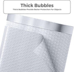 Metronic 40 Pack Bubble Mailer, 10.5x16 "Padded Envelopes, Strong Adhesion Bubble Mailers White Large Shipping Mailing Envelopes for Small Business,Books,Clothes, Bubble Mailers Usable Size 10.5x15
