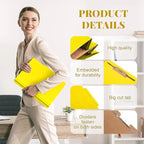 Skyygemm 12 Pcs Classification Folders Letter Size, 1 Divider Pressboard File Folder with Fasteners, Expanding File Organizer Bulk for School Teachers, Office Employee, Coworker, Staff (Yellow)