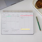 Merely Home Undated Weekly Planner | 8.25” x 11.75” Work To-Do Notebook | ADHD Academic Organizer | Multi-Layout | Men and Women Planner | College Supplies | Navy | Landscape Layout