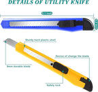 TIFICAL 40 Pack Utility Knife Box Cutter Retractable, 9mm Snap-Off Box Cutters, Box Knife with Slide Lock, Lightweight Razor Knife Exacto Knife for Office, Home, Crafts, Hobby Use