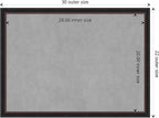 Amanti Art Black Framed Magnetic Board 22x30 Medium Vision Board for use with Magnets, 100% Metal Sheet to Display Items as Office Decor or for Home Organization in mudroom, Kitchen or Kids Room