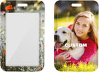Custom Badge Holder ID Card Hold Case, Personalized Retractable Badges Holders, Customized Photo Name Badge Holder for Office Worker, Medical Staffs, Teacher, Student | Vertical