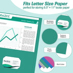 Two Pocket Folders, RAZCC 125 Pack 2 Pocket Folders Fit Letter Size Paper, Paper Folders with Pockets for School Office Business Home (Assorted 5 Colors)