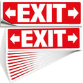 iSYFIX Exit Signs Stickers 12 Pack 12x4 Inch - Laminated Premium Vinyl Directional Right & Left Arrow Signs for Buildings, Office, Workplace, Stores, Schools, Theaters, Parking, Restaurants, Factories