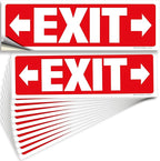 iSYFIX Exit Signs Stickers 12 Pack 12x4 Inch - Laminated Premium Vinyl Directional Right & Left Arrow Signs for Buildings, Office, Workplace, Stores, Schools, Theaters, Parking, Restaurants, Factories