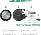 Yealink Bluetooth Speakerphone Conference Microphone Teams-Certified CP900 Enhanced Noise Reduction Algorithm Home Office 360° Voice Pickup