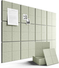 Large Felt Bulletin Board 48" x 36", 12-Pack 4-Compartment Wall Organizer, Cork Board Alternative with 70 Removable Adhesive Tabs, Modular Felt Panels for Home Office, Classroom and Study-Sage