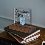 Correctional Officer Gift Desk Sign, Thank You Plaque for Prison Staff, Law Enforcement Office Decor for CO Appreciation Week, Retirement or Promotion Present PA058