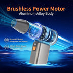 SYNRIC Compressed Air Duster, Stepless Speed Electric Air Duster, Metal Shell Air Blower with Brushless Motor, 120000 RPM Keyboard Cleaner Replaces Canned Air for Outdoors, Car, Home Cleaning