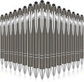 Zonon 38 Pieces Rubberized Ballpoint Pen with Stylus Tip Stylish Metal Pen Capacitive Styli with Soft Rubberized Grip, Black Ink for Most Devices(Gray)